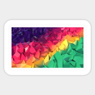 Abstract fields of colored crystals. Sticker